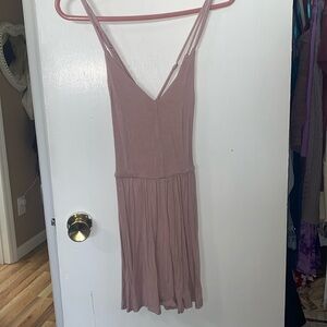 mauve soft cross-back romper - forever 21